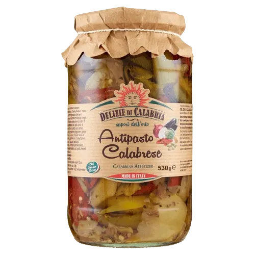 ANTIPASTO AUBERGINES TOMATES VERTES POIVRONS OIGNONS ROUGES